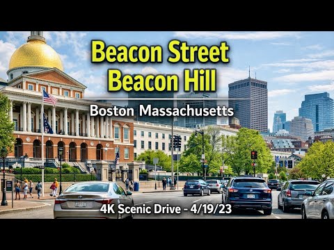 🚖 Beacon Street - Beacon Hill | Boston Massachusetts | 4K Scenic Drive - 4/19/23