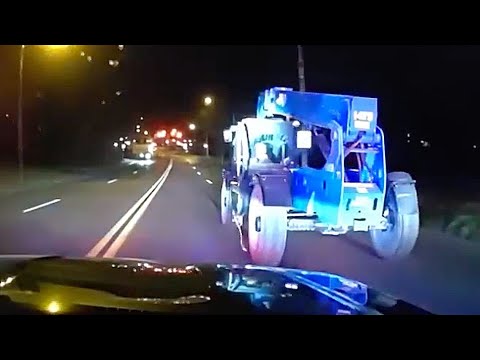 CHILD stole a Forklift and Began DESTROYING the City. Police High Speed Chases.