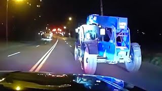 CHILD stole a Forklift and Began DESTROYING the City. Police High Speed Chases.