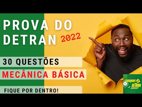 PROVA SIMULADA DO DETRAN MG 2022, 30 QUESTÕES DE MECÂNICA.