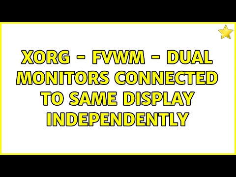 Xorg - FVWM - Dual Monitors connected to same display independently