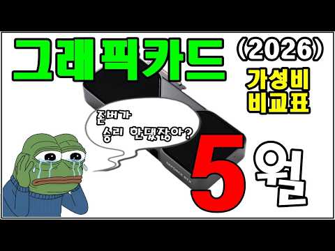 또 가격이 내린 그래픽카드가?! (그래픽카드 가성비 비교표 5월)