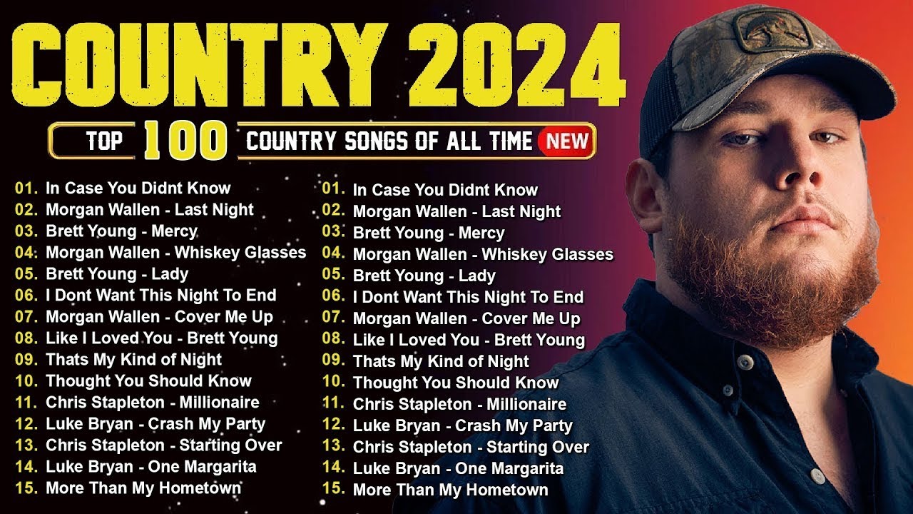 Country Music Playlist 2024  Luke Combs, Morgan Wallen, Chris Stapleton, Kane Brown, Jason Aldean