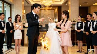 Fiancé Makes Schemer Wear Wedding Dress for Rehearsal, She Burns Dress & Marries Stranger