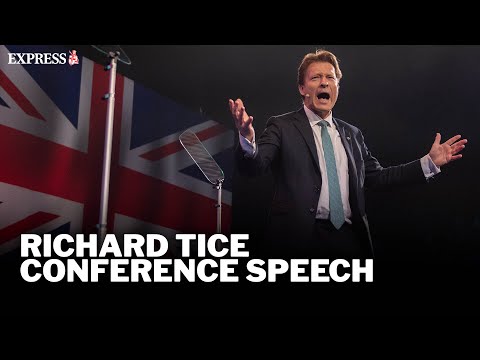 Deputy Leader Richard Tice delivers his speech on the final day of Reform UK’s conference