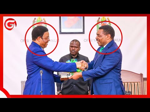 SEE MAJALIWA ACCEPTING THE OFFICE OF THE PRIME MINISTER IN FRONT OF BITEKO and OTHER SERVANTS....