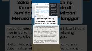 Rekening Koran Dibongkar di Persidangan, Nikita Mirzani Merasa Privasinya Dilanggar