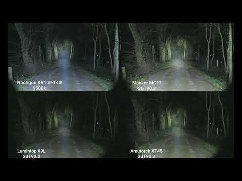Noctigon KR1 SFT40 6500k 2min + 1min  comparison with X9L SBT90.2 - MC13 SBT90.2  - XT45  SBT90.2