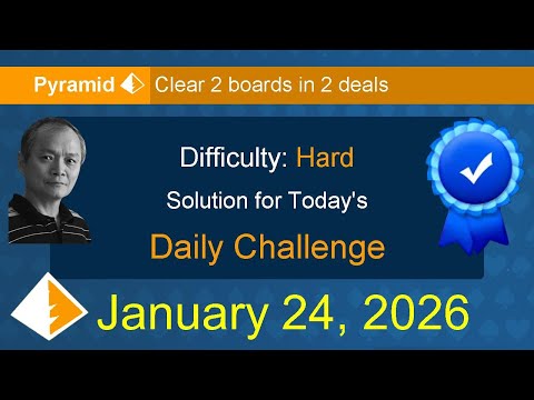 Microsoft Solitaire Collection: Pyramid - Hard - January 24, 2026