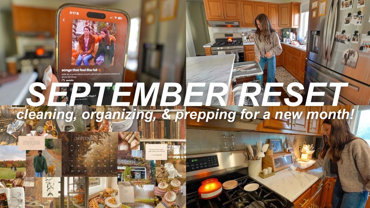 september reset routine! clean, organize, & plan with me!⋆˙⟡♡ *monthly reset*