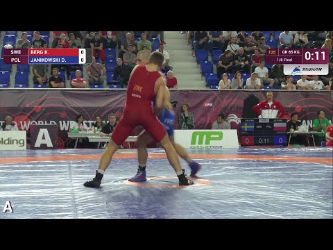1/8 GR - 85 kg: K. BERG (SWE) df. D. JANIKOWSKI (POL) by TF, 8-0