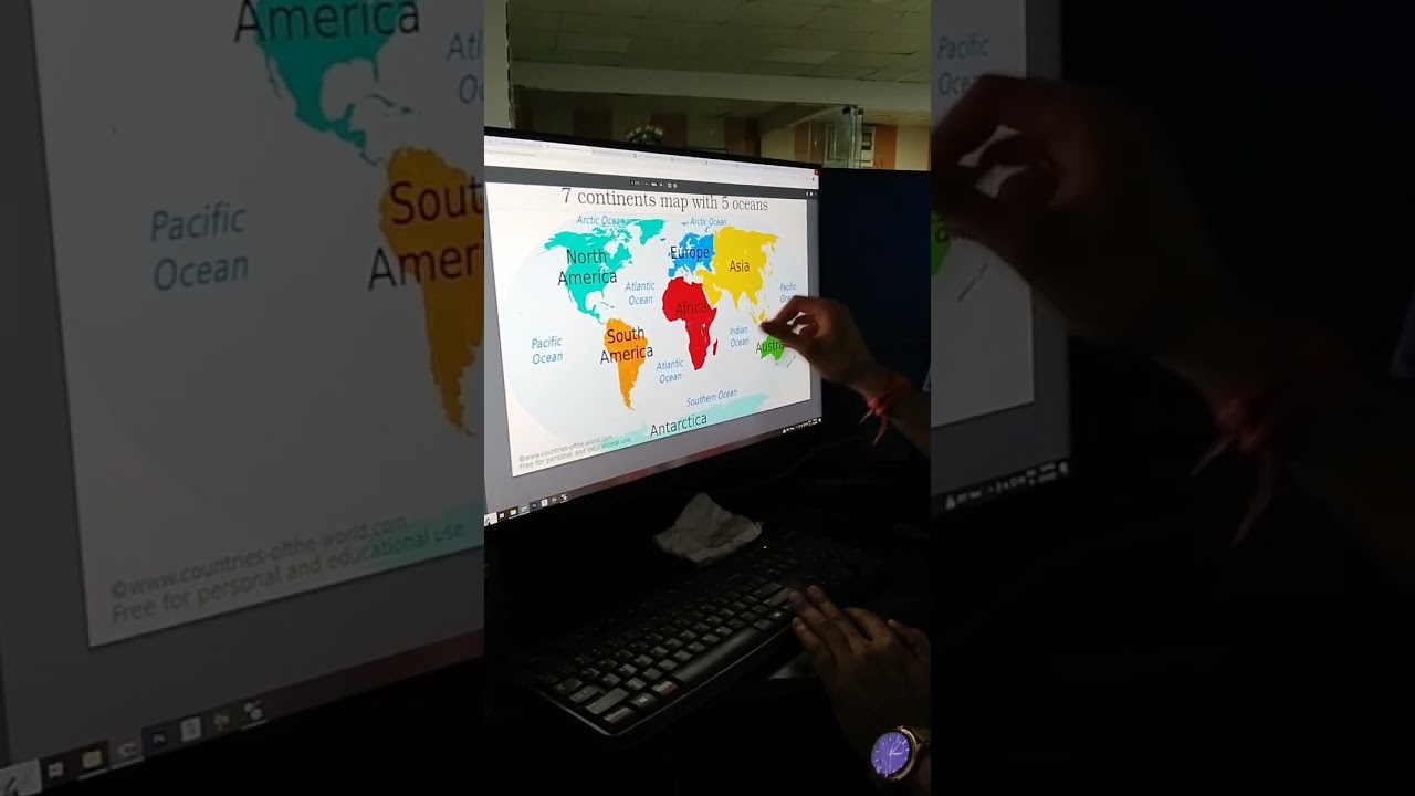 7 continent map learning for kids #knowledge #earth #english #kidslearning #geography