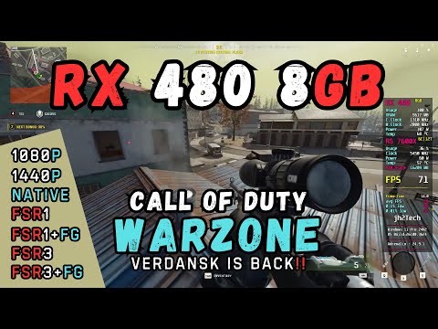 RX 480 8GB | COD Warzone - FHD & 2K Test, Very Low Settings, Native/FSR1/FSR3/FG whit Ryzen 5 7600X