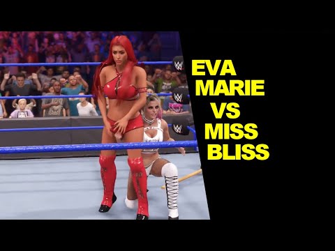 WWE 2K22 Eva Marie vs Miss Bliss - Extreme Rules