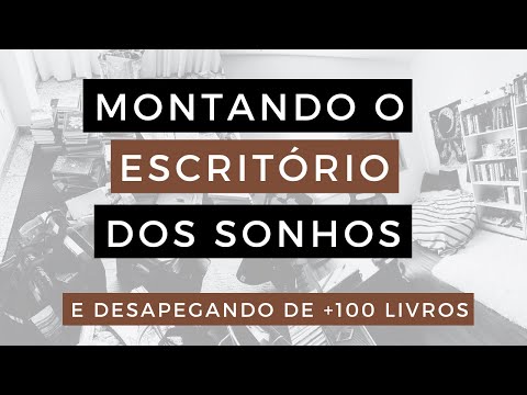MONTANDO MEU ESCRITRIO DOS SONHOS E ME DESFAZENDO DE +100 LIVROS | Laura Brand