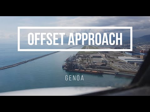 B737-800 Cockpit view - Offset approach and landing in Genova