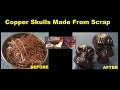 How To Make Solid Copper Skulls Gear Knobs Made From Scrap Copper Wire April 2017