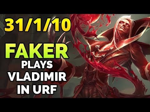 SKT T1 Faker plays URF as Vladimir ft. 5 SKT Members | Patch 7.16