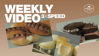 #40 일주일 영상 3배속으로 몰아보기 (미니 수플레 치즈케이크, 초콜릿 케이크, 티라미수 브리오슈) : 3x Speed Weekly Video | Cooking tree