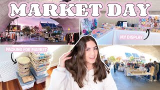 Scrunchie Market Day Vlog - Packing, during & after | Craft Market pop up Stall | Small Business