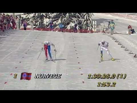Jari Isometsä vs Torgny Mogren Albertville 1992 Olympics Relay