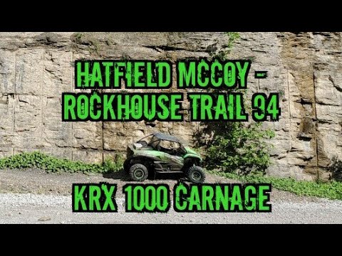 Black and Red Trail 94 on Rockhouse trail system on Hatfield Mccoy - KRX 1000 carnage