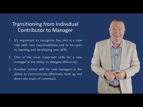 TRANSITIONING FROM INDIVIDUAL CONTRIBUTOR TO MANAGER