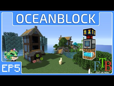 Oceanblock -EP5- Mob Farm and Semi-Auto Gravel Machine - Minecraft Java Modpack by FTB