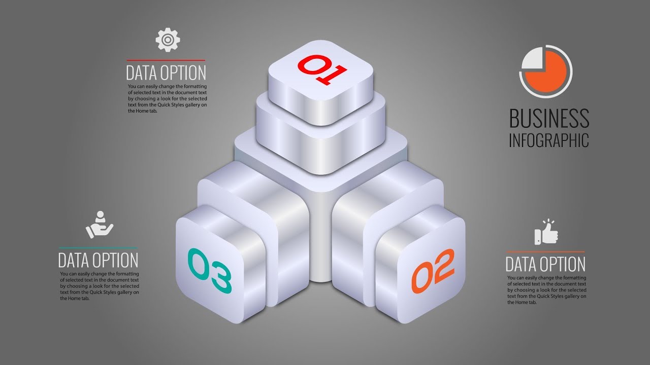 3D Staircase Diagram Modern Business Infographics Steps Options Vector Illustration