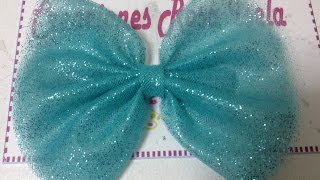 Moño para el cabello sencillo y brillante de tul     VIDEO No. 207