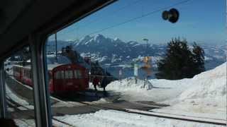preview picture of video 'Rigi - Bahn - Skitag 19.02.2013'