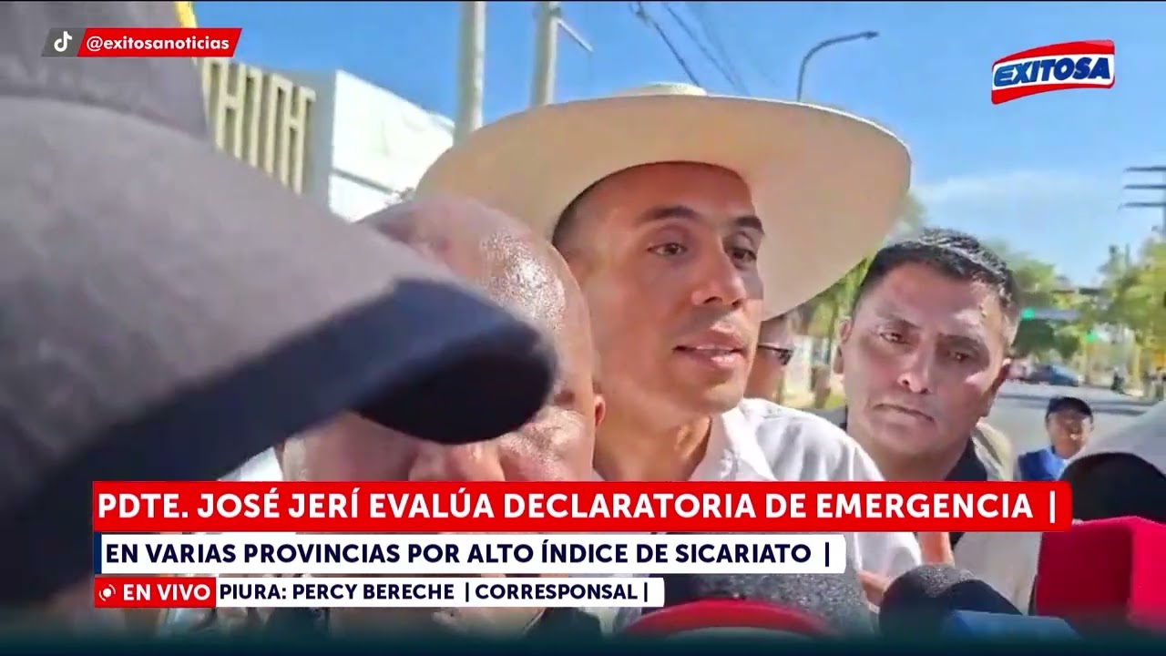 🔴🔵 José Jerí evalúa declaratoria de emergencia en varias provincias por alto índice de sicariato