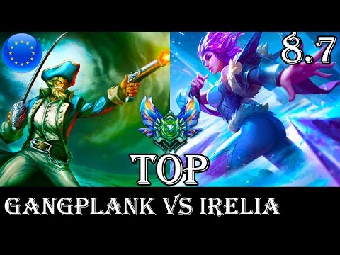 Gangplank vs Irelia Top - Patch 8.7 Diamond Ranked Gameplay (League Of Legends)