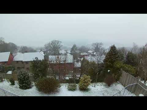 Beast From The East. Snow storm in the UK 2018.