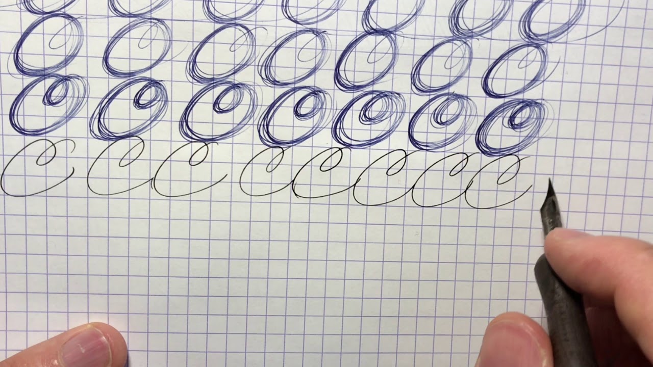 How to write the cursive capital C