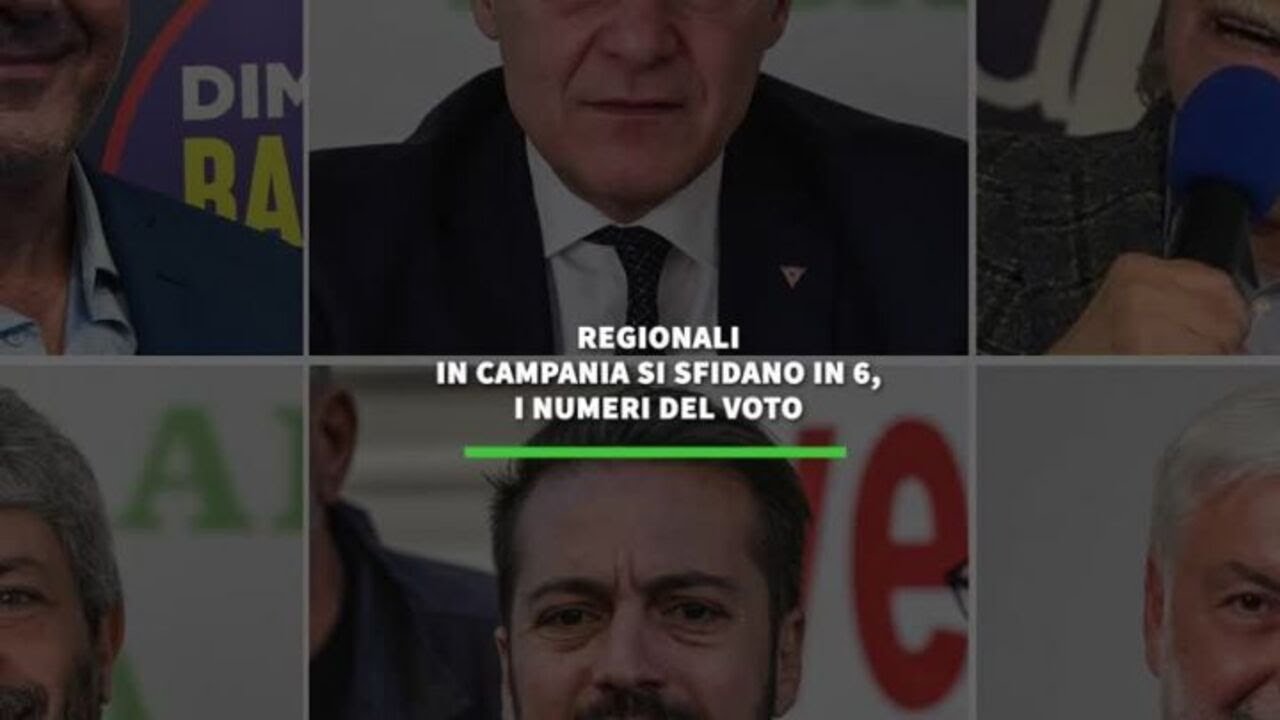 Regionali in Campania si sfidano in 6, i numeri del voto