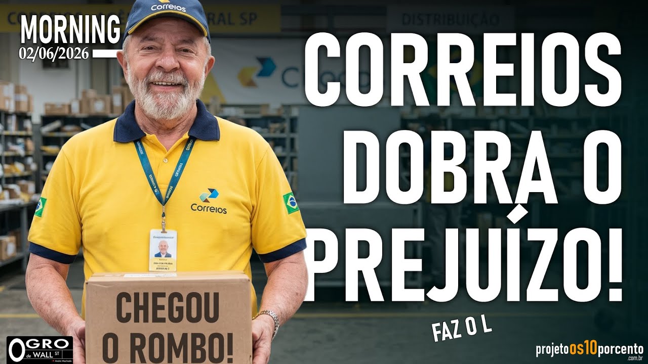 Morning Call - Terça-feira, 02/06/2026 - Correios dobra o Prejuizo!