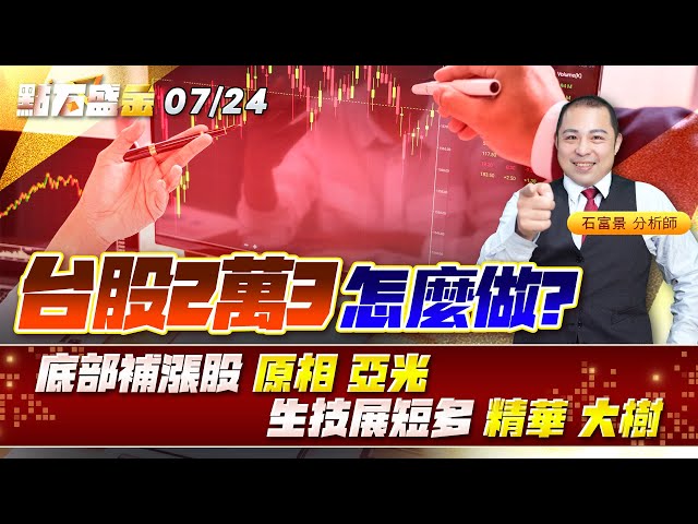 台股2萬3怎麼做?底部補漲股 #原相 #亞光 生技展短多 #精華 #大樹《點石盛金》石富景