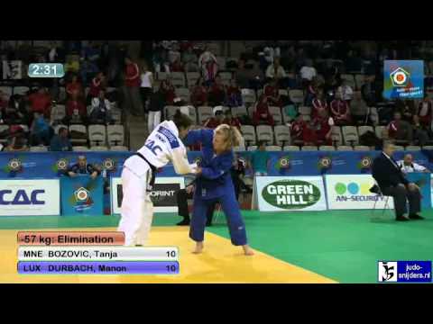 Judo 2012 European Championship U23 Prague: Bozovic (MNE) - Durbach (LUX) [-57kg]