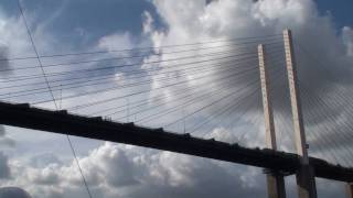 preview picture of video 'MV Balmoral under QE2 Bridge River Thames M25 Dartford crossing  22/07/10 HD'