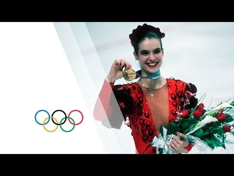 Katarina Witt Wins Figure Skating Gold - Calgary 1988 Winter Olympics