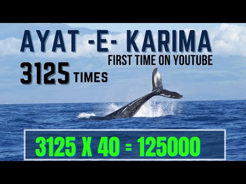 Ayat-e-Karima 3125 times - First time on Youtube - 3125 times X 40 days =125000 times