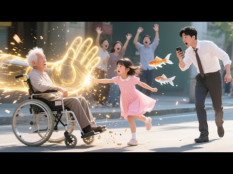 The adorable little girl saves a falling elderly man with just one hand! 💖🙌👴