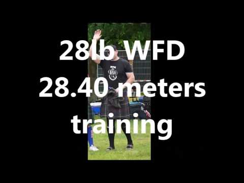 Aaron Neighbour 28lb WFD 28.40 meters 2009 (at Highland games training)