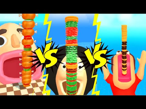 SANDWICH RUNNER vs BURGER RUSH vs PANCAKE RUN - Triple Game All Level Gameplay Android NEW UPDATE SK