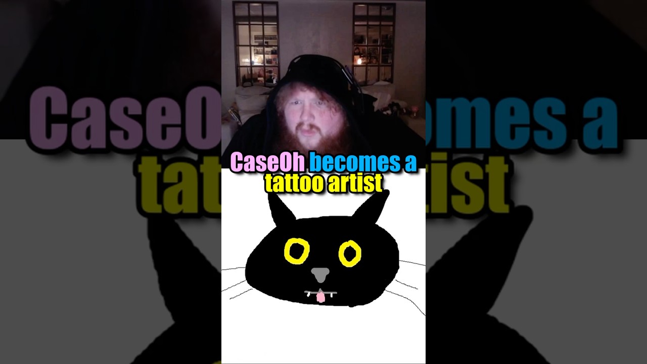 CaseOh draws a Kitty tattoo for a viewer 🐈‍⬛ 🥰