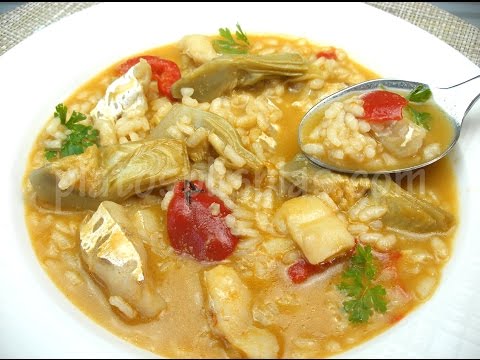 Arroz caldoso con bacalao