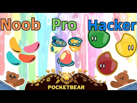 NOOB vs PRO vs HACKER - Merge the Jelly | @PocketBear470