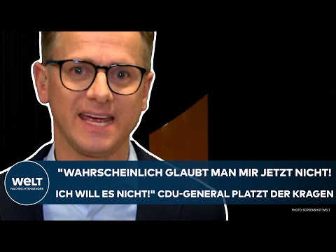 BRANDENBURG: "Wahrscheinlich glaubt man mir jetzt nicht! Will es nicht!" CDU-General platzt Kragen
