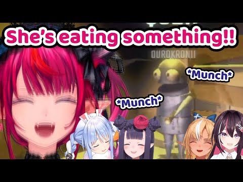 Kronii Got Caught Silently Eating Dinner During the Collab Stream